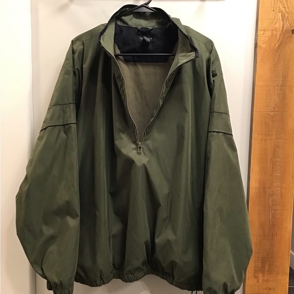 Van Heusen Club Jacket Lightweight Windbreaker Pullover Golf Jacket Green XL - Picture 5 of 11